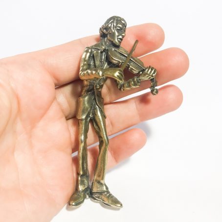 Italian solid silver  violinist miniature,figurine hallmarked  