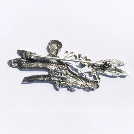 brooch signed Shiné in silver 925 dragonfly details