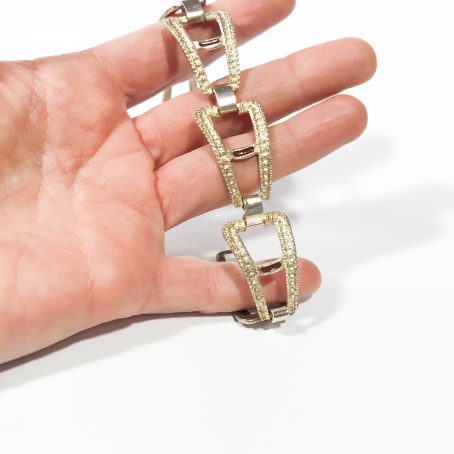 70s bracelet in silver and enamel