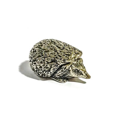 Italian solid silver  hedgehog miniature by Angini,figurine hallmarked  