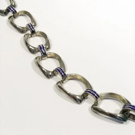 UnoaErre vintage enamelled silver chain bracelet