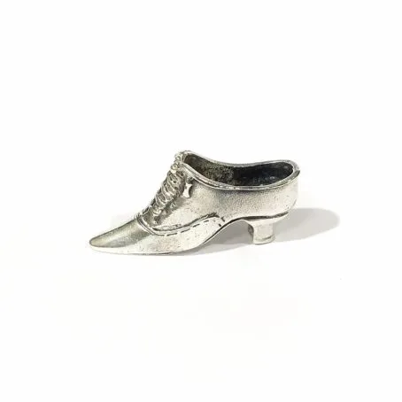 antique silver shoe miniature