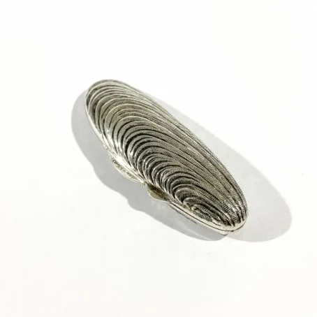 solid silver shell shape pill box