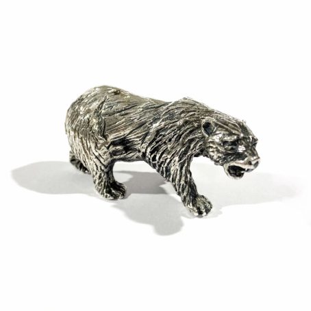 large italian solid silver bear miniature,figurine hallmarked