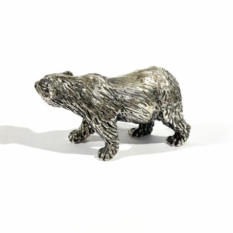 large italian solid silver bear miniature,figurine hallmarked