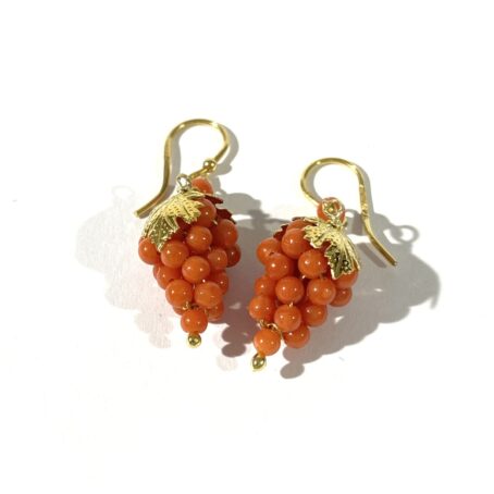 grape coral earrings