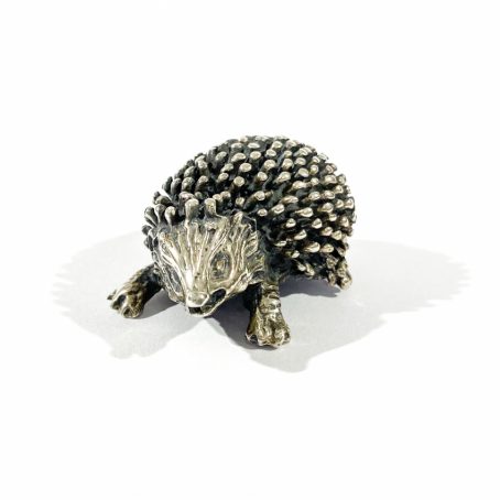 italian solid silver hedgehog miniature,figurine hallmarked