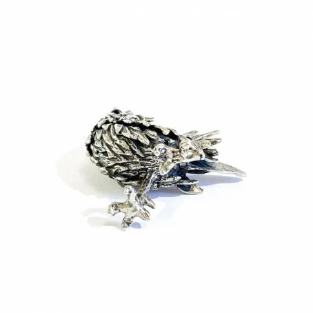 Italian silver rooster miniature - Image 4