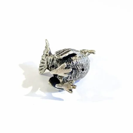 Italian silver turkey miniature - Image 4