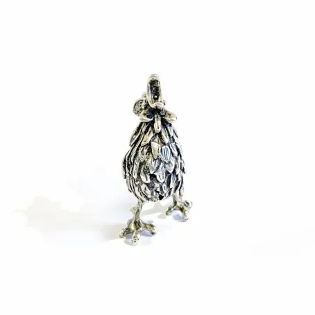 Italian silver rooster miniature - Image 5