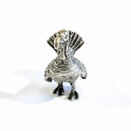 Italian silver turkey miniature - Image 5