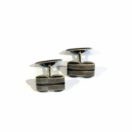 art deco cufflinks in silver