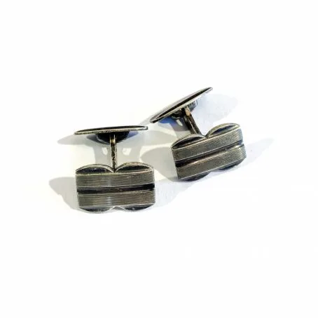 art deco cufflinks in silver - Image 5