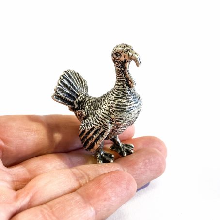 Italian silver turkey miniature