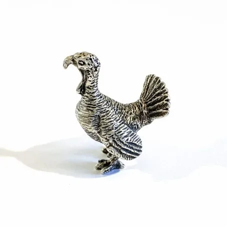 Italian silver turkey miniature - Image 8