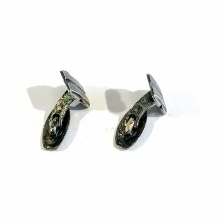 art deco cufflinks in silver - Image 3