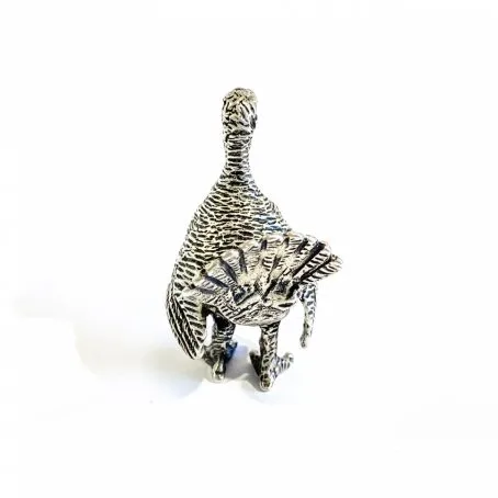 Italian silver turkey miniature - Image 7