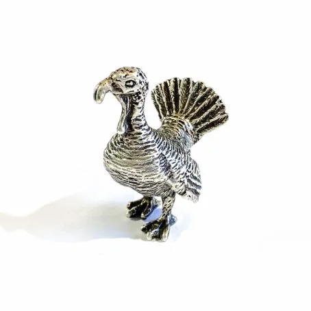 Italian silver turkey miniature