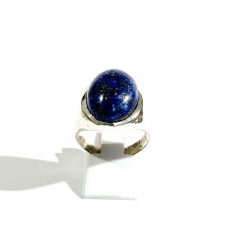 lapis lazuli and silver men's chevalier ring