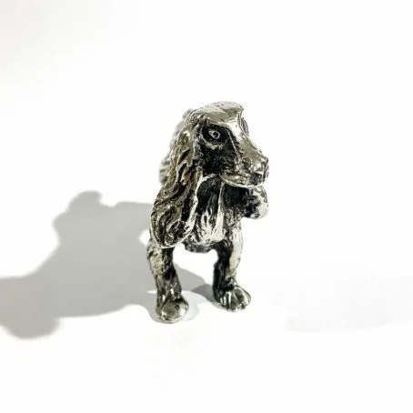 large miniature cocker spaniel in solid silver - Image 3