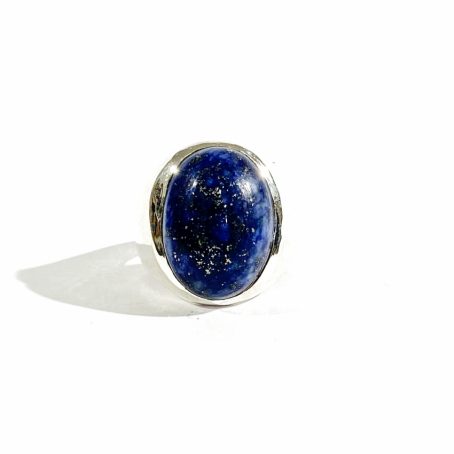 lapis lazuli and silver men's chevalier ring