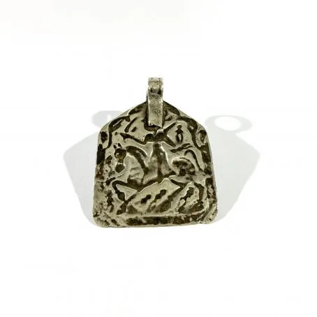 antique indian solid silver pendant