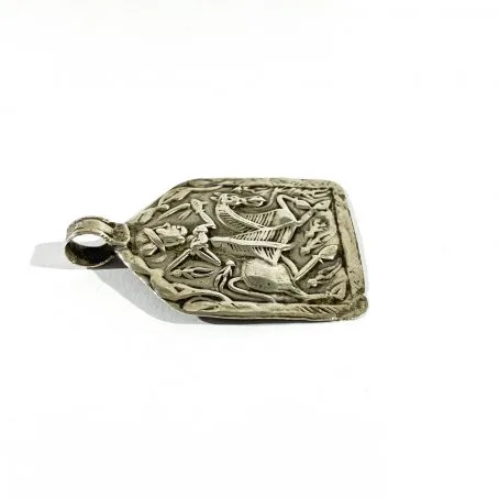 ancient Hindu silver pendant - Image 6