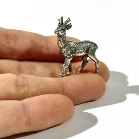 miniature deer in silver