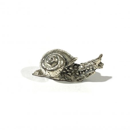 miniature snail in silver