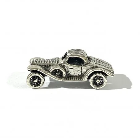 miniature retro car in silver