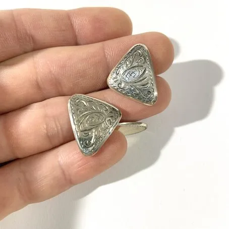 silver shirt cufflinks - Image 2