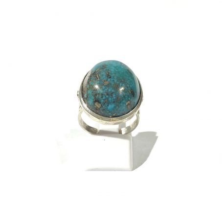 ring with large natural turquoise