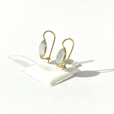 Earrings with natural aquamarine - Image 3