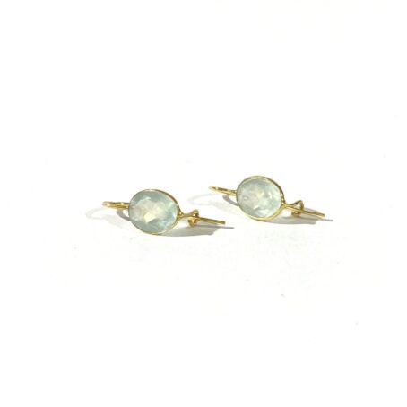 Earrings with natural aquamarine - Image 7