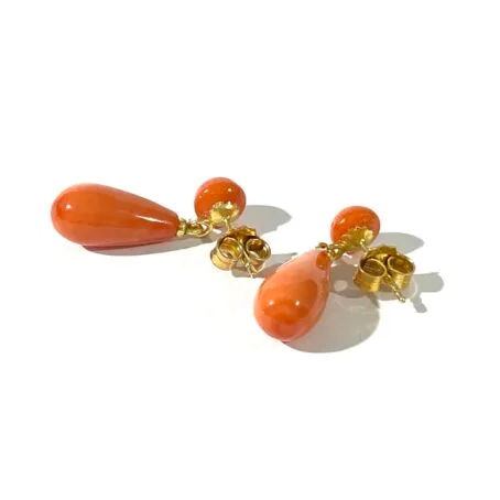 red coral pendant earrings - Image 5