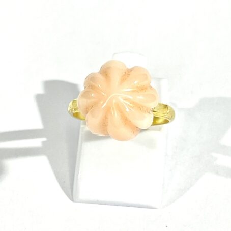 Ring with coral cabochon - Image 6