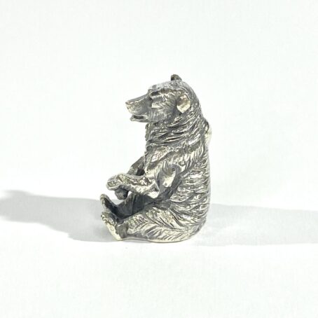 pesante miniatura orso in argento - Image 7