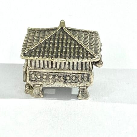 porta pillole in argento a forma di violino pagoda - immagine 12