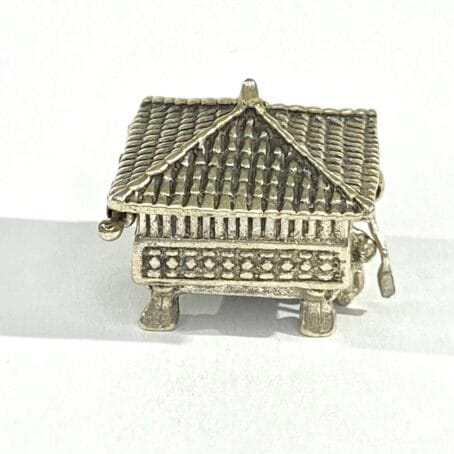 porta pillole in argento a forma di violino pagoda - immagine 10