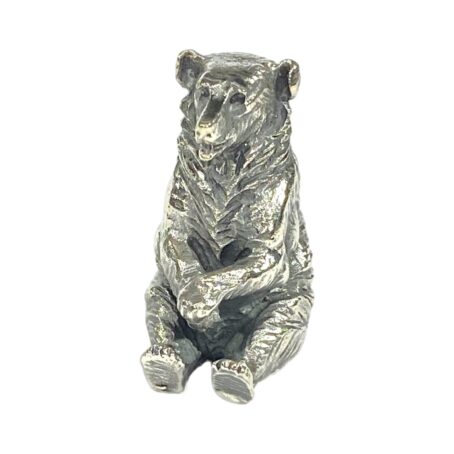 pesante miniatura orso in argento